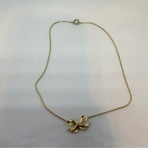 Vintage 1975 Christian Dior Gold Bow Necklace